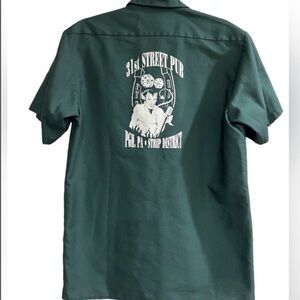Men’s Pub Recycled Shop Shirt Short Sleeve Size Medium